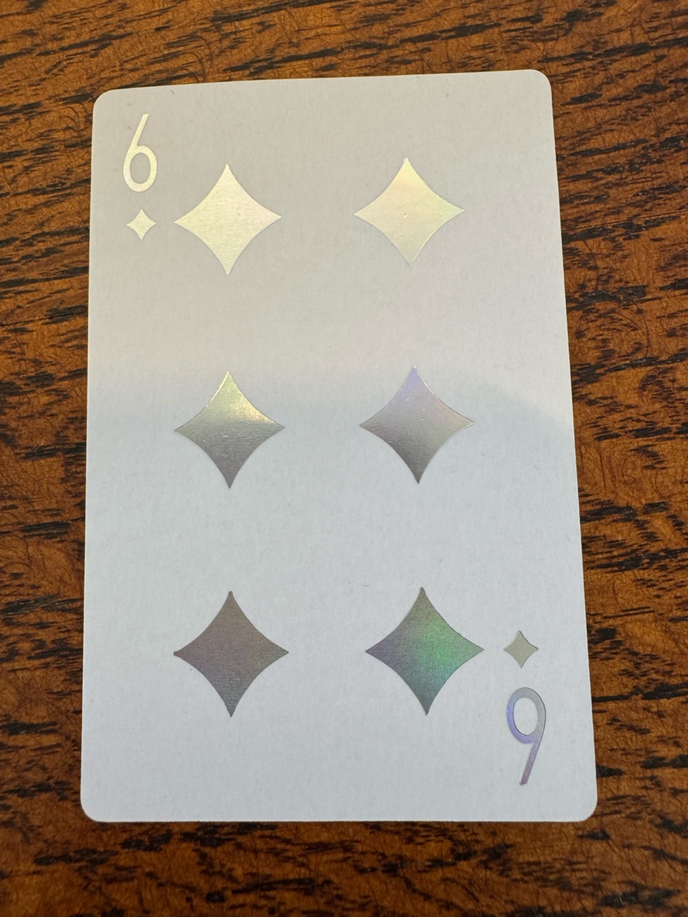 Dior JOY Holographic Playing Card - Six of Diamonds